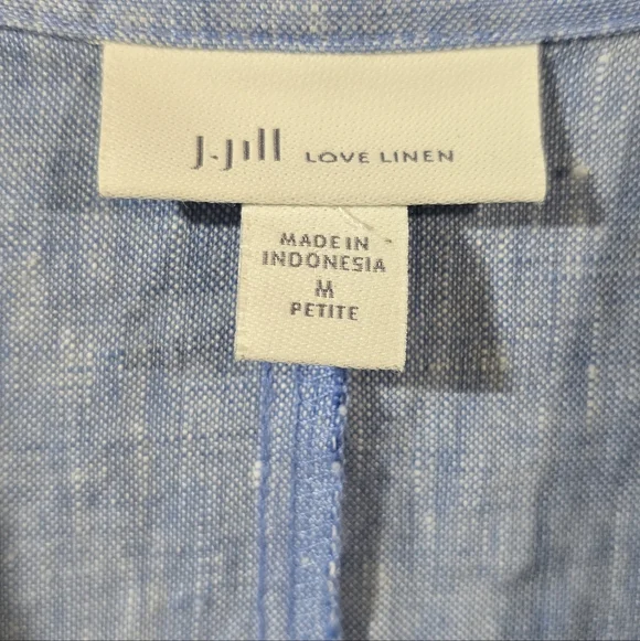 J. Jill Light Blue Sleeveless Pleates Midi ShietDress - Picture 6 of 6